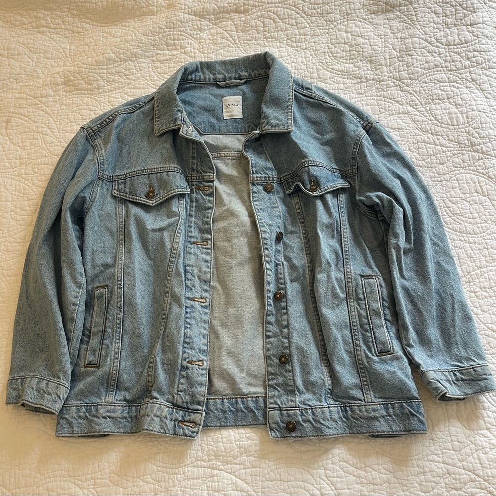 Subdued oversized denim jacket